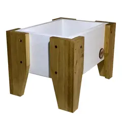 DECOGREEN - Jardinera huerto 60x30x32 blanca