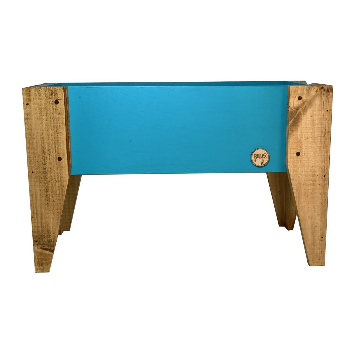 DECOGREEN - Jardinera Huerto de Madera 60x32 cm Turquesa