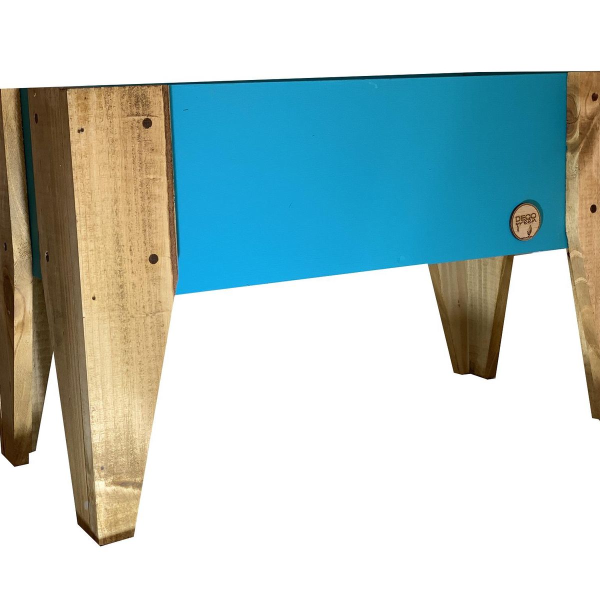 DECOGREEN - Jardinera Huerto de Madera 60x32 cm Turquesa