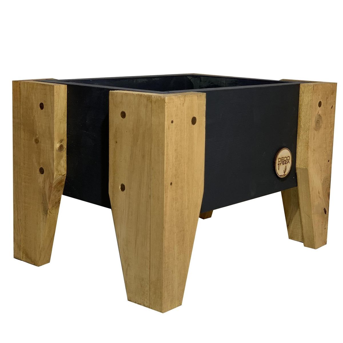 DECOGREEN - Jardinera Huerto de Madera 30x32 cm Grafito