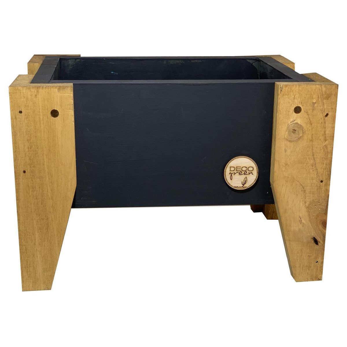 DECOGREEN - Jardinera Huerto de Madera 30x32 cm Grafito