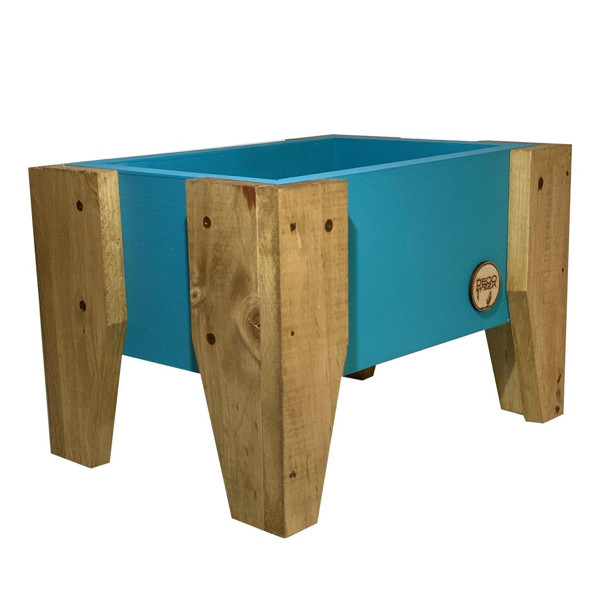 DECOGREEN - Jardinera Huerto de Madera 40x32 cm Turquesa