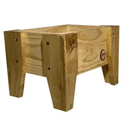 DECOGREEN - Jardinera Huerto de Madera 30x32 cm Natural