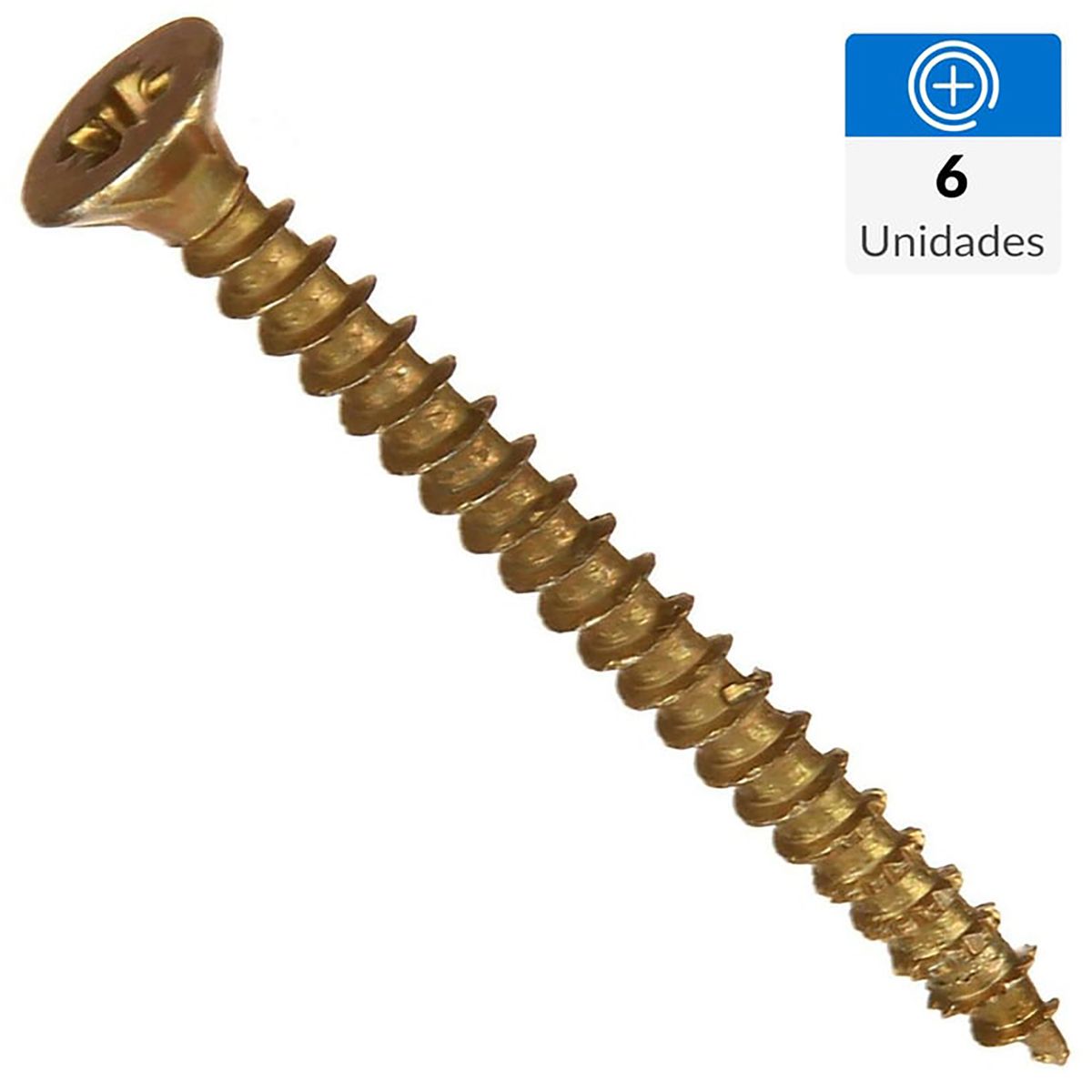 FIXSER - Tornillo Tirafondo Madera 2-1/2 " 10 mm 6 unidad(es)