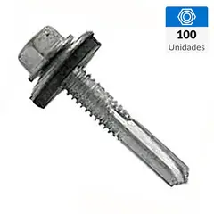 MAMUT - Tornillo Autoperforante Cabeza Hexagonal Metal 1-1/4 " 12 mm 100 Unidades