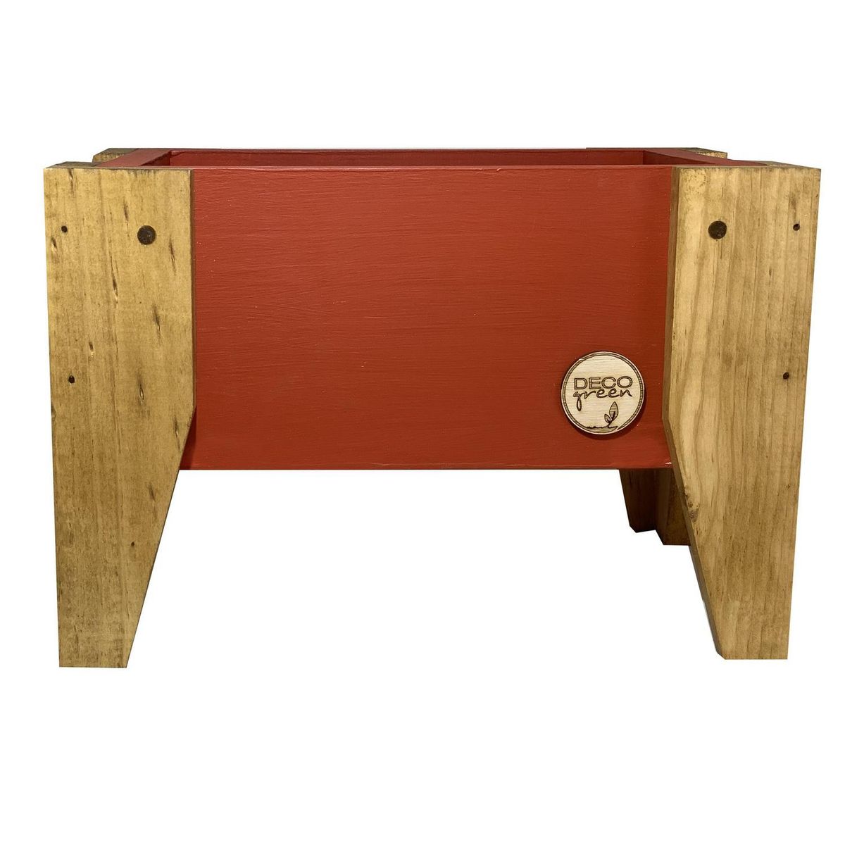 DECOGREEN - Jardinera Huerto de Madera 40x32 cm Terracota