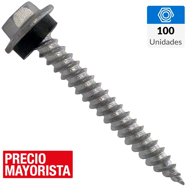MAMUT - Tornillo Autoperforante Cabeza Hexagonal Madera 1/2 " 9 mm 100 Unidades