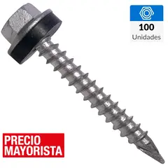 MAMUT - Tornillo Autoperforante Cabeza Hexagonal Madera 1-1/2 " 10 mm 100 Unidades