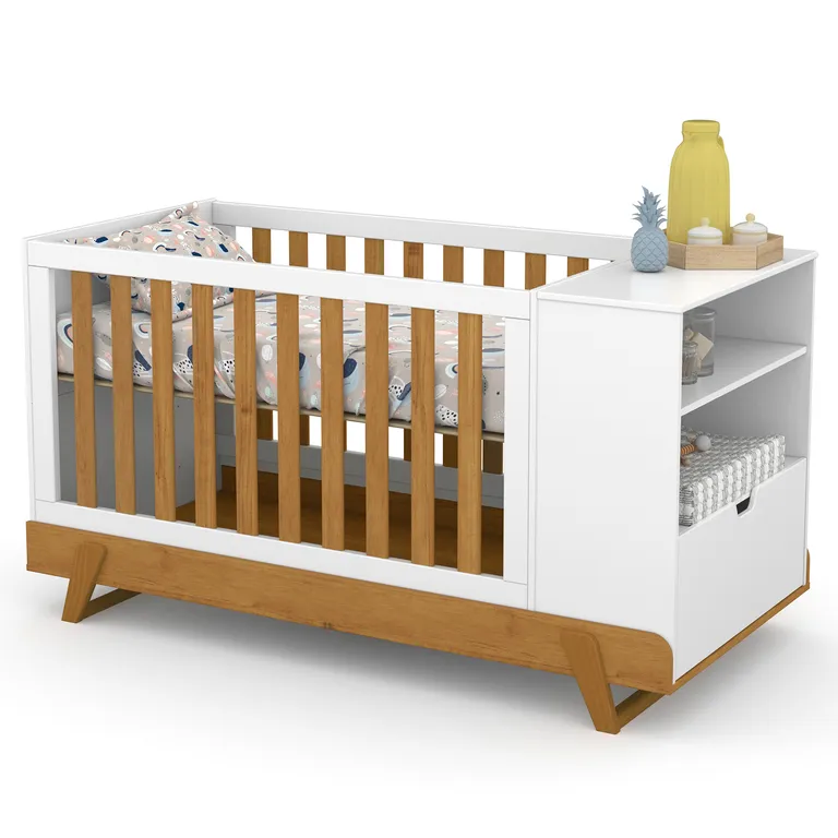 KIDSCOOL Cuna 82,4x89x165 cm blanco/eco wood