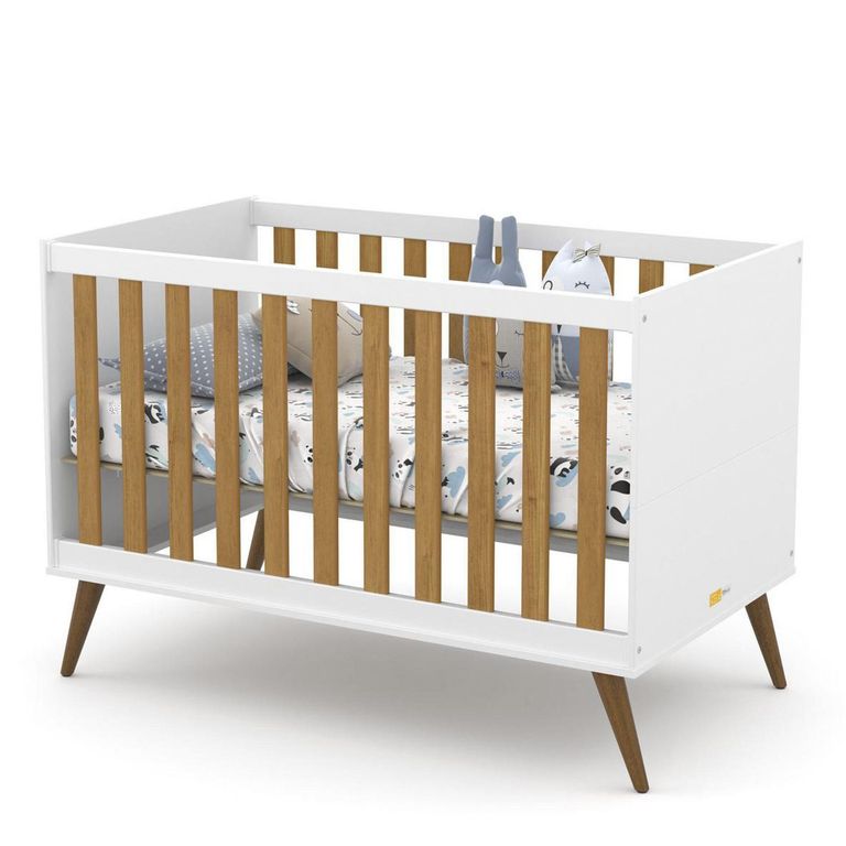 KIDSCOOL Cuna 77x93x136 cm blanco/eco wood