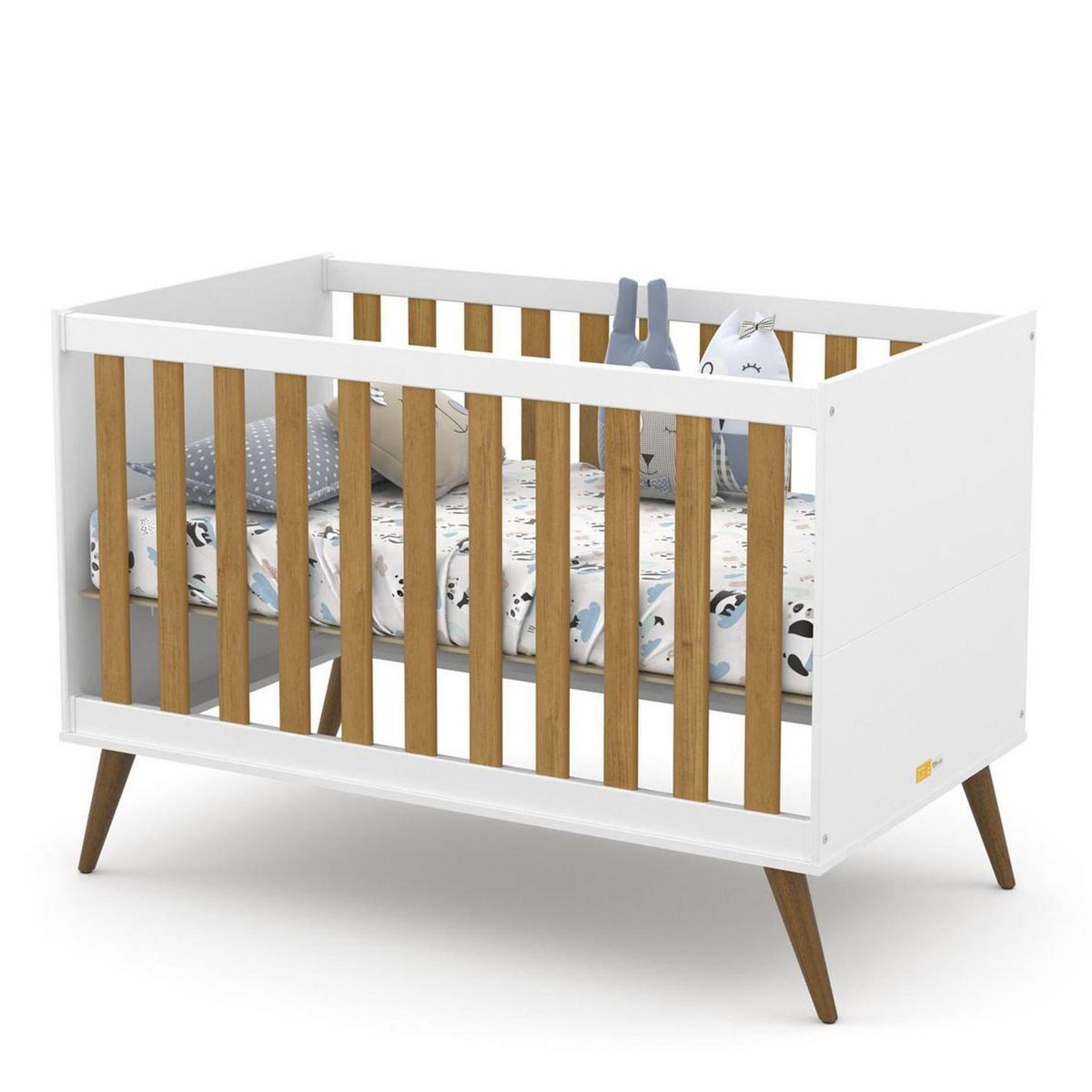 KIDSCOOL - Cuna 77x93x136 cm blanco/eco wood