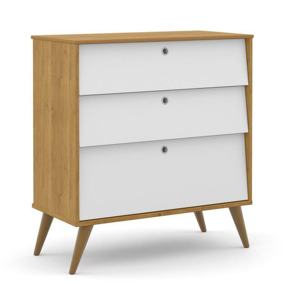 KIDSCOOL - Cómoda 3 Cajón(es) GOLD 20209 88.7x97.5x43.7 cm Gris/Eco wood