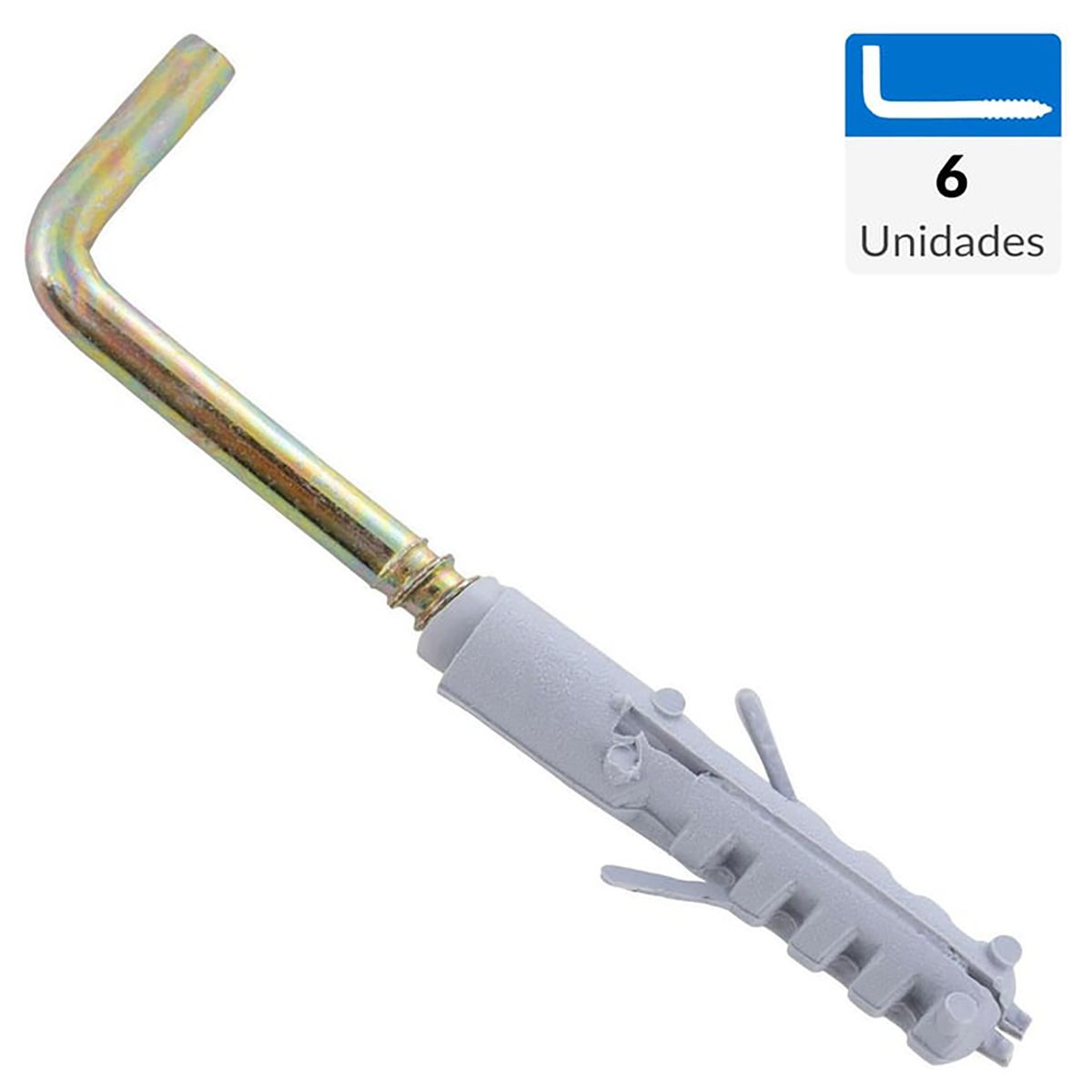 FIXSER - Tarugo con tornillo 6 mm 6 unidades