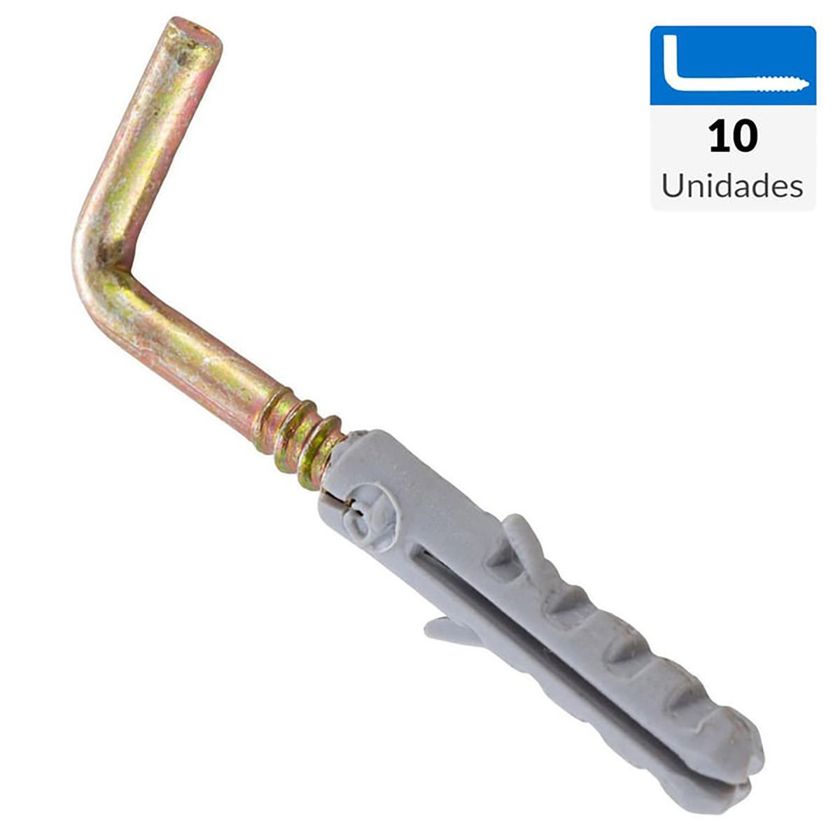 FIXSER - Tarugo con tornillo 4 mm 10 unidades