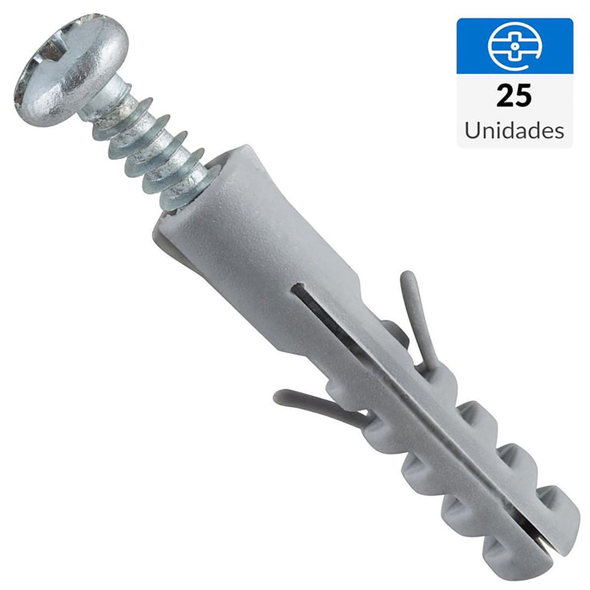 FIXSER - Tarugo 4 mm 25 unidades con tornillos y broca