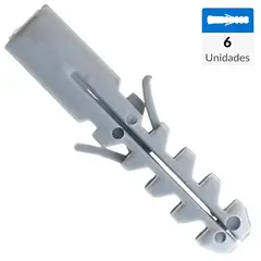 FIXSER - Tarugo de nylon con tornillo y broca 5 mm 6 unidades
