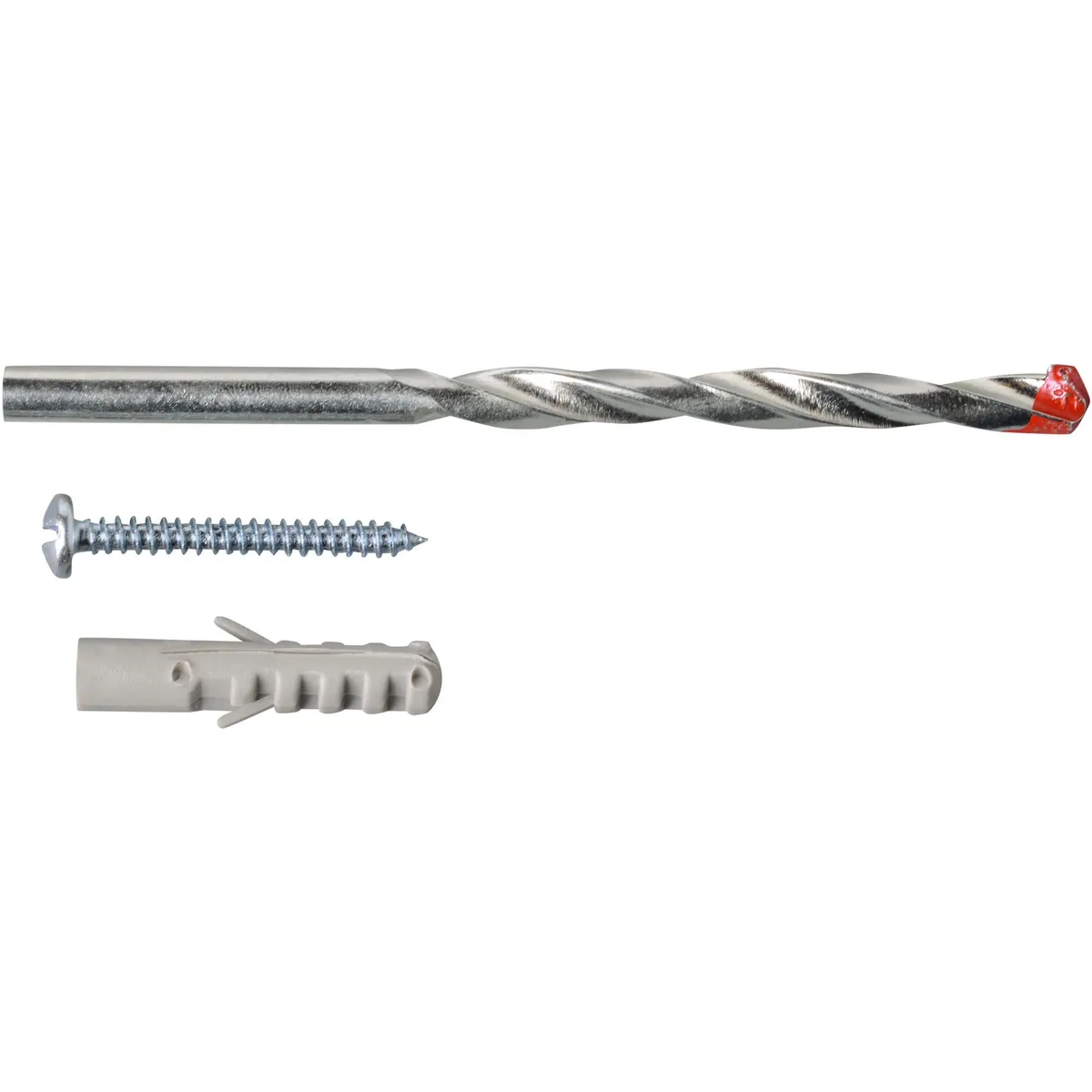 FIXSER - Tarugo de nylon con tornillo y broca 8 mm 6 unidades