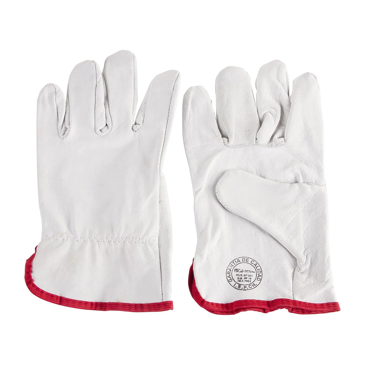 REDLINE - Guante Profesional Cabritilla de Puño Corto Talla única Blanco