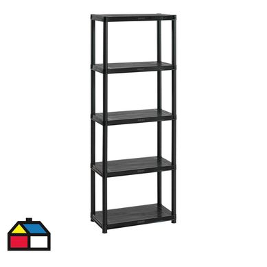 Estante 5 repisas 30,1x60,6x169,5 cm negro