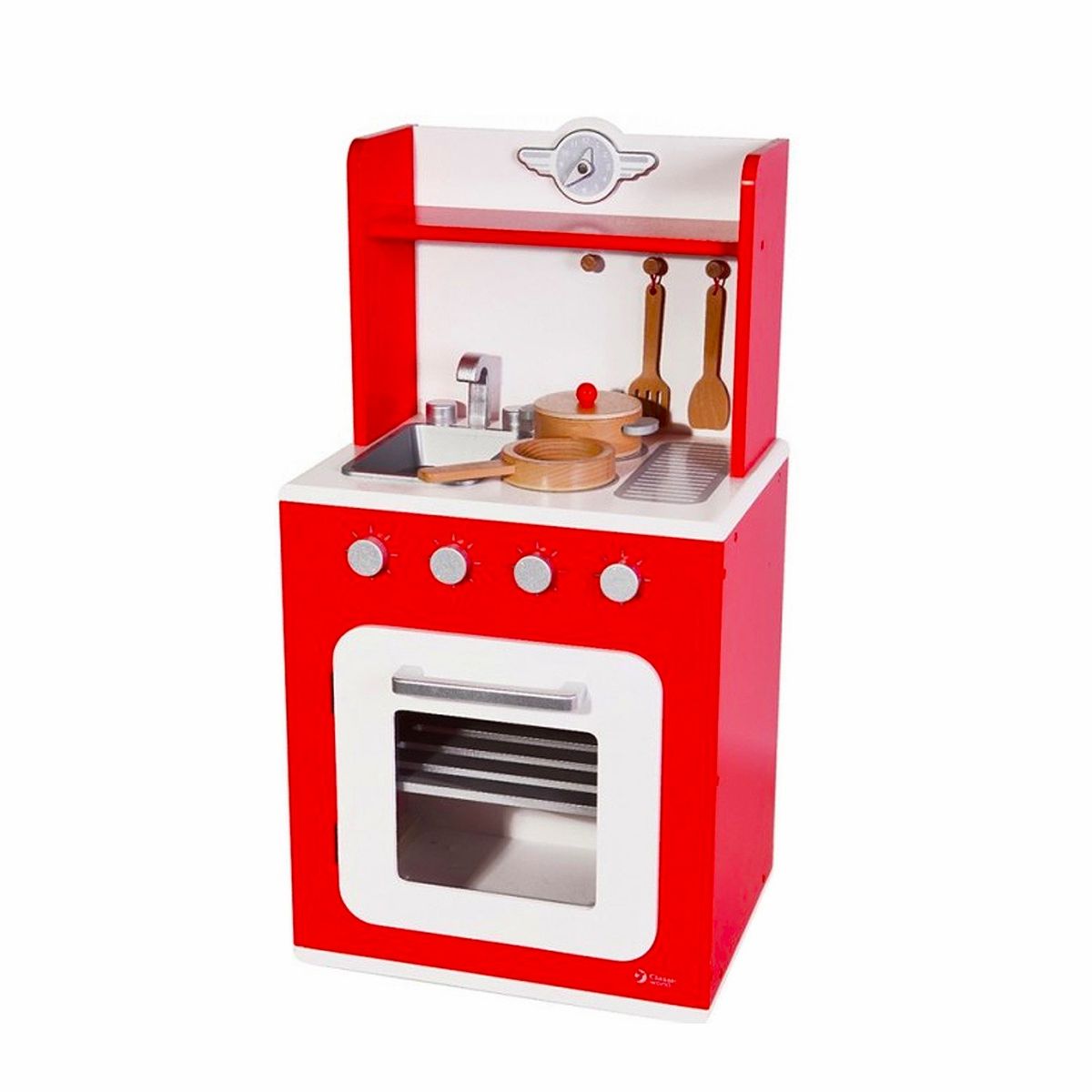 KIDSCOOL - Cocina Classic roja con utensilios