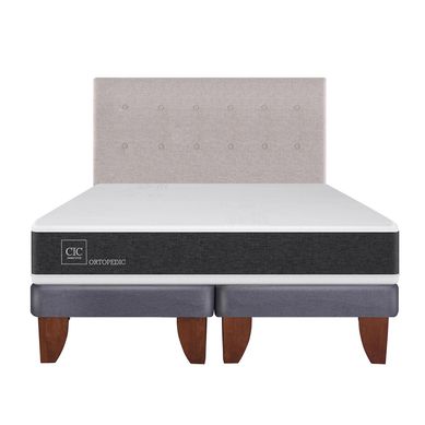 Cama europea ortopedic 2 plazas bd + respaldo