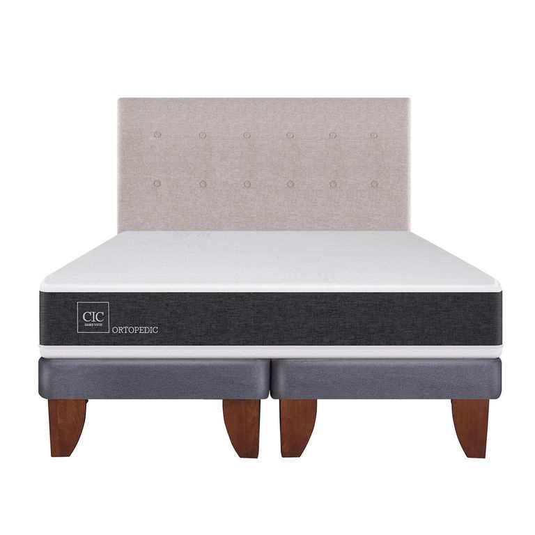 Cama Europea Ortopedic 2 Plazas Bd + Respaldo