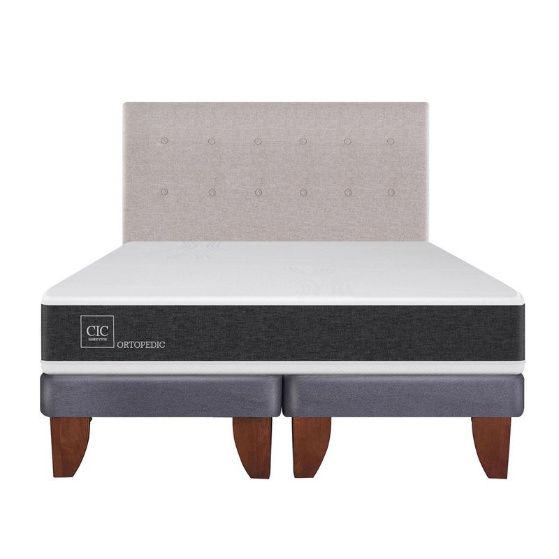 CIC - Cama europea ortopedic 2 plazas bd + respaldo