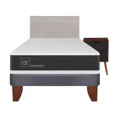 CIC - Cama Europea Ortopedic 1.5 Plazas + Muebles