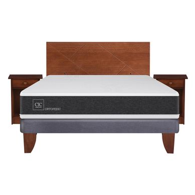 Cama europea ortopedic 2 plazas bn + muebles