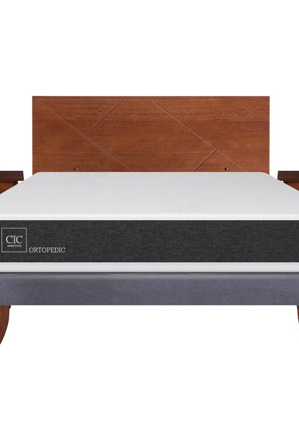 CIC - Cama europea ortopedic 2 plazas bn + muebles