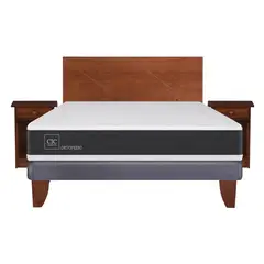 CIC - Cama Europea Ortopedic 2 Plazas Bn + Muebles