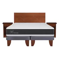 CIC - Cama Europea Ortopedic 2 Plazas Bd + Muebles