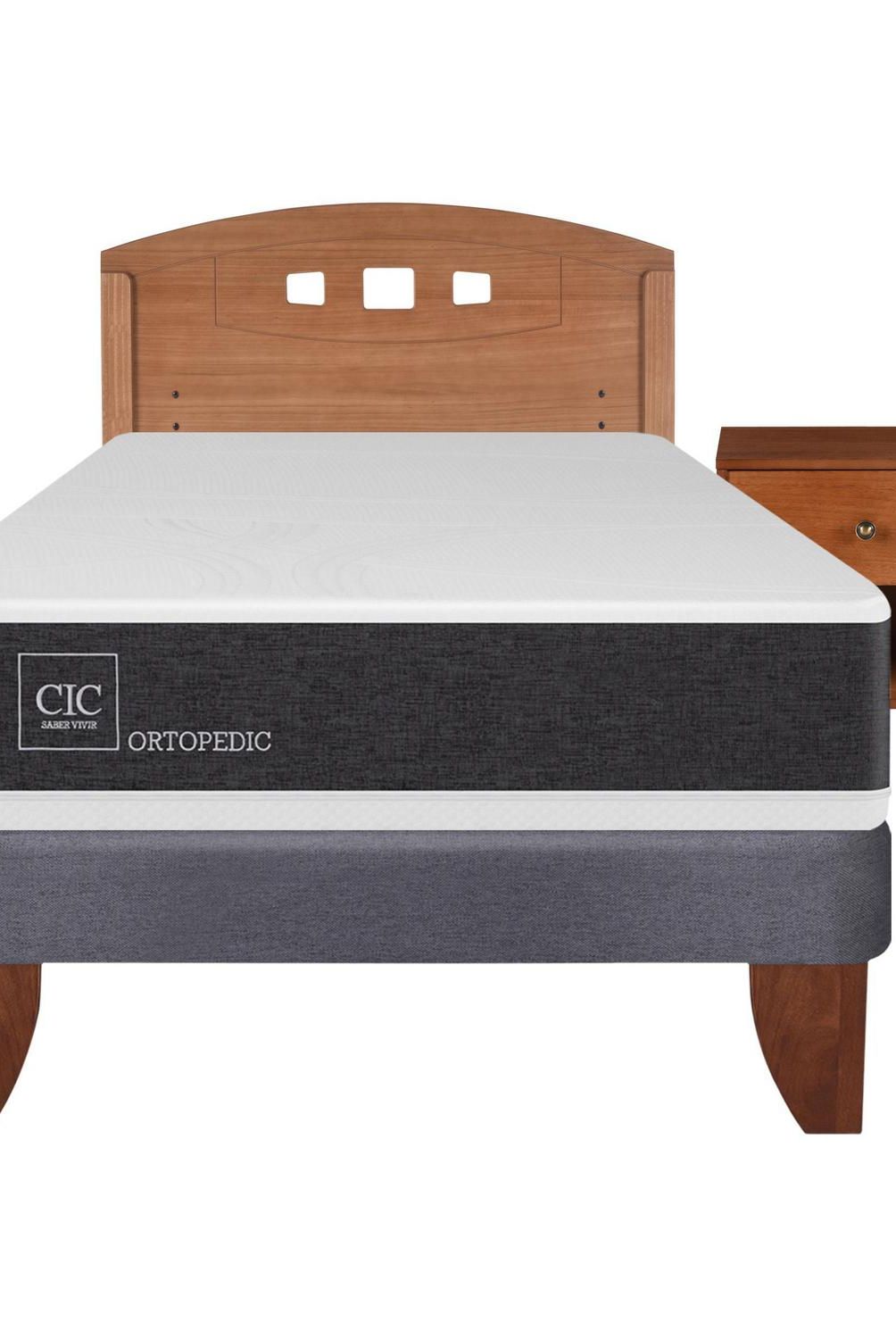 CIC - Cama europea ortopedic 1.5 plazas + muebles