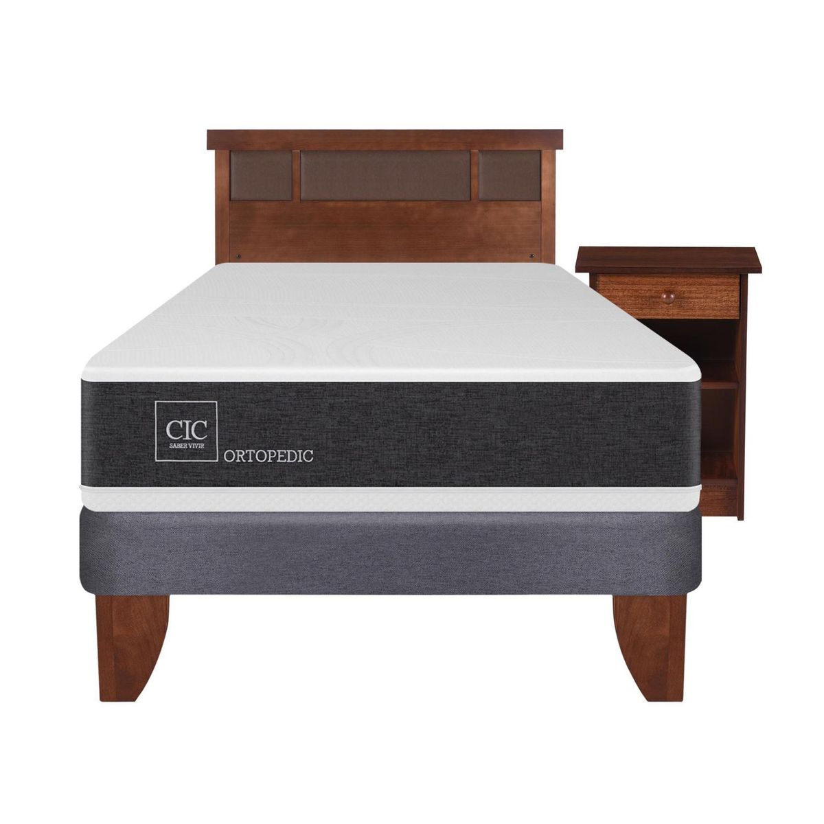 CIC - Cama europea ortopedic 1.5 plazas + muebles