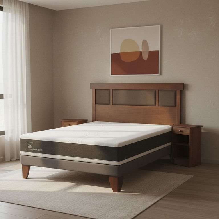 Cama Europea Ortopedic 2 Plazas Bn + Muebles