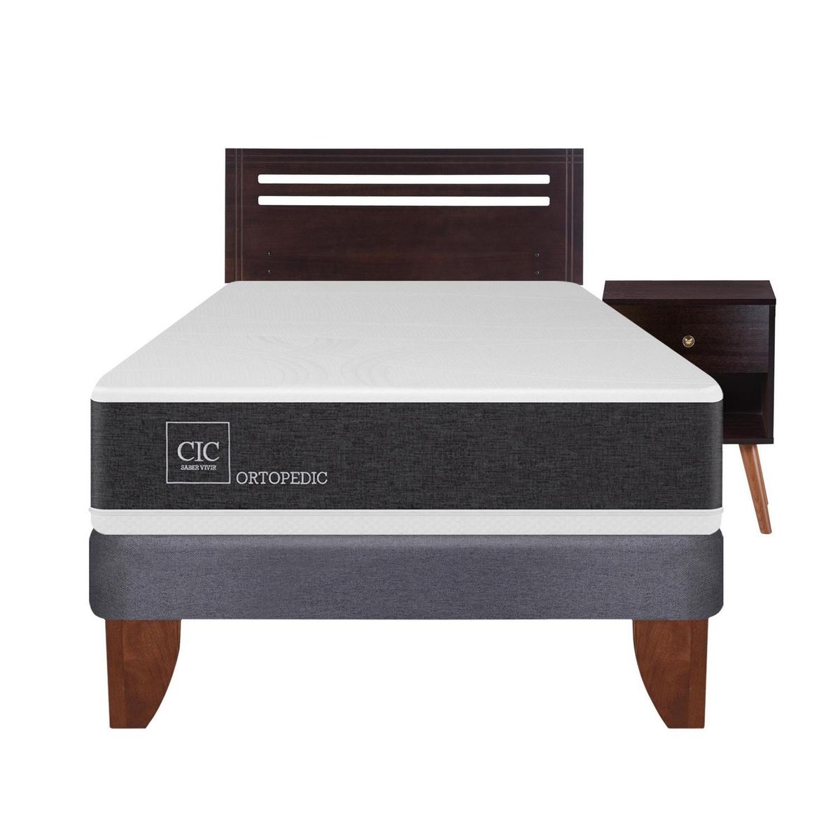 CIC - Cama europea ortopedic 1.5 plazas + muebles