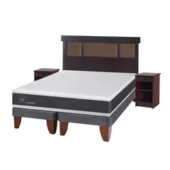 CIC - Cama Europea Ortopedic 2 Plazas Bd + Muebles