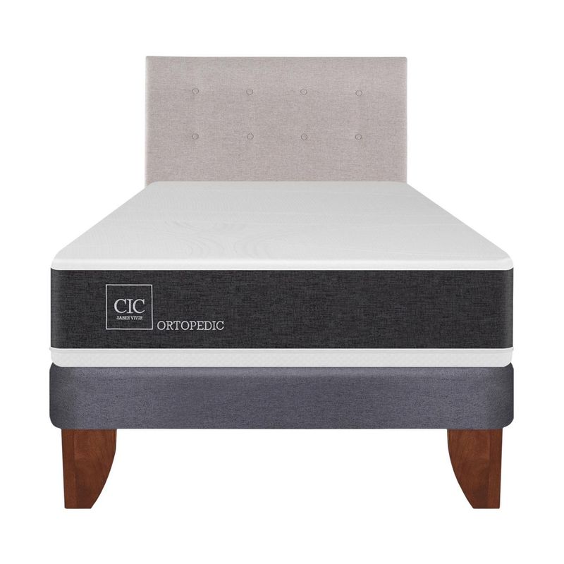 CIC - Cama europea ortopedic 1.5 plazas + respaldo