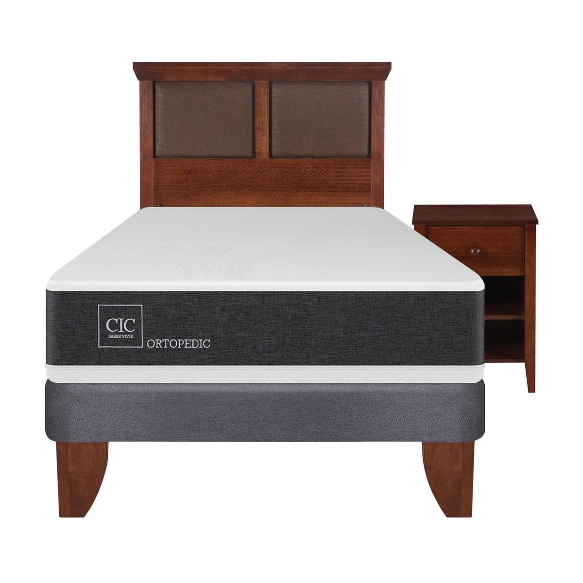 CIC - Cama europea ortopedic 1.5 plazas + muebles