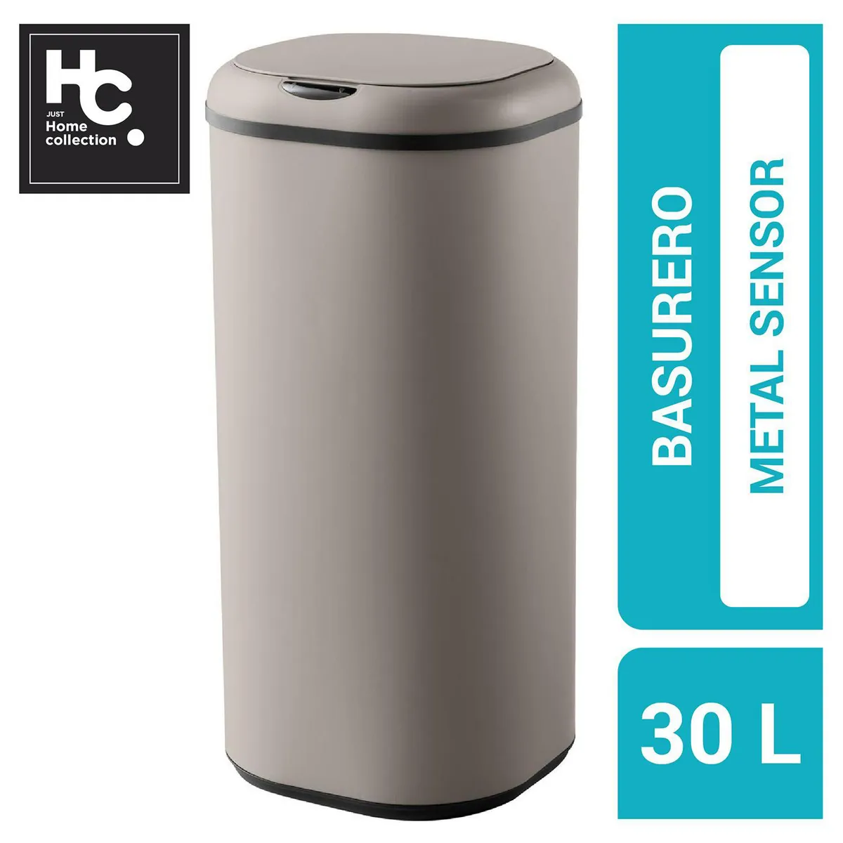 JUST HOME COLLECTION - Papelero 30 Litros Metal Taupe