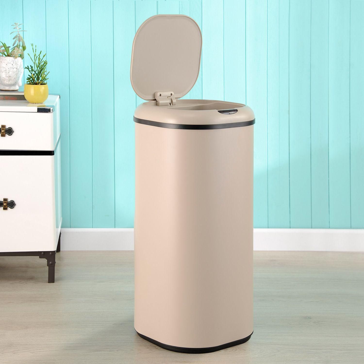 JUST HOME COLLECTION Basurero con Sensor 30 Litros Metal Taupe