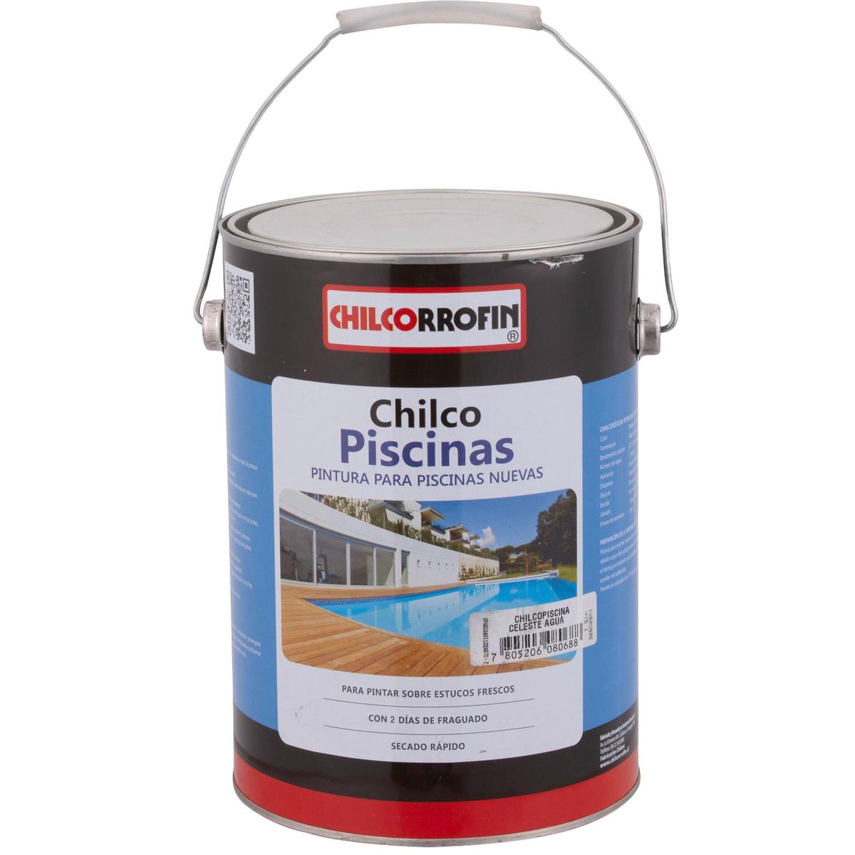 CHILCORROFIN - Pintura Poro Abierto Piscinas Lata 1 galón(es) Mate Celeste Agua