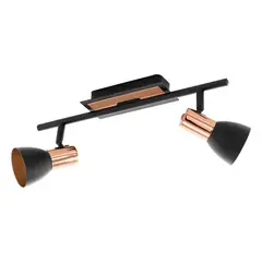 EGLO - Barra Acero Negro 2 Luces GU10