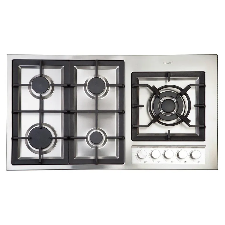FDV Encimera Gas Licuado 5 Platos Gris Deluxe Elite 95 BUT