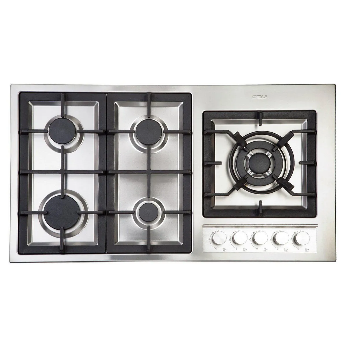 FDV - Encimera Gas Licuado 5 Platos Gris FDV Deluxe Elite 95 BUT