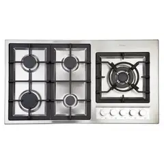 FDV - Encimera Gas Licuado 5 Platos Gris Deluxe Elite 95 BUT