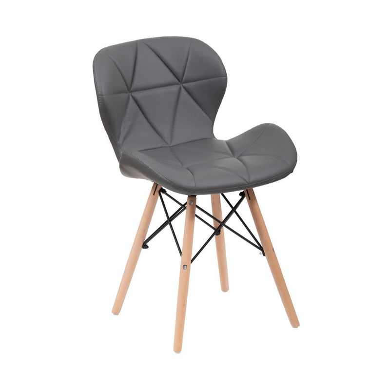 WHITE MARKET - Silla Eames Aviador Acolchada Gris oscuro 75x45x49 cm