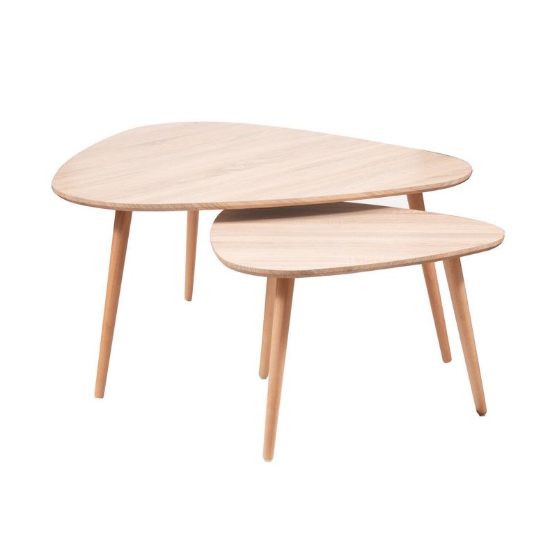 WHITE MARKET - Set 2 Mesas Eames Café 90x90x45 cm
