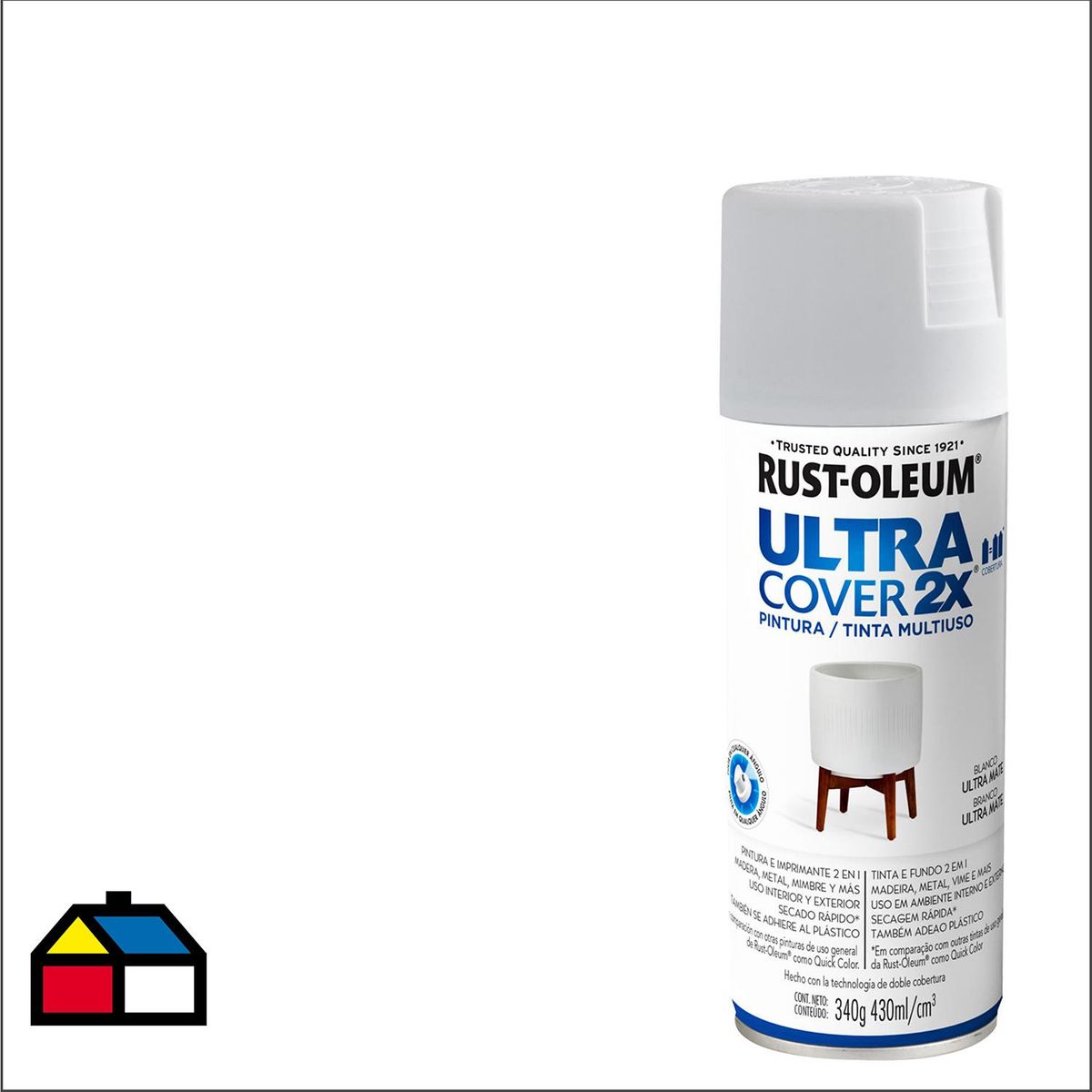 RUST OLEUM - Pintura Multiuso Spray 0.43 l Mate Blanco
