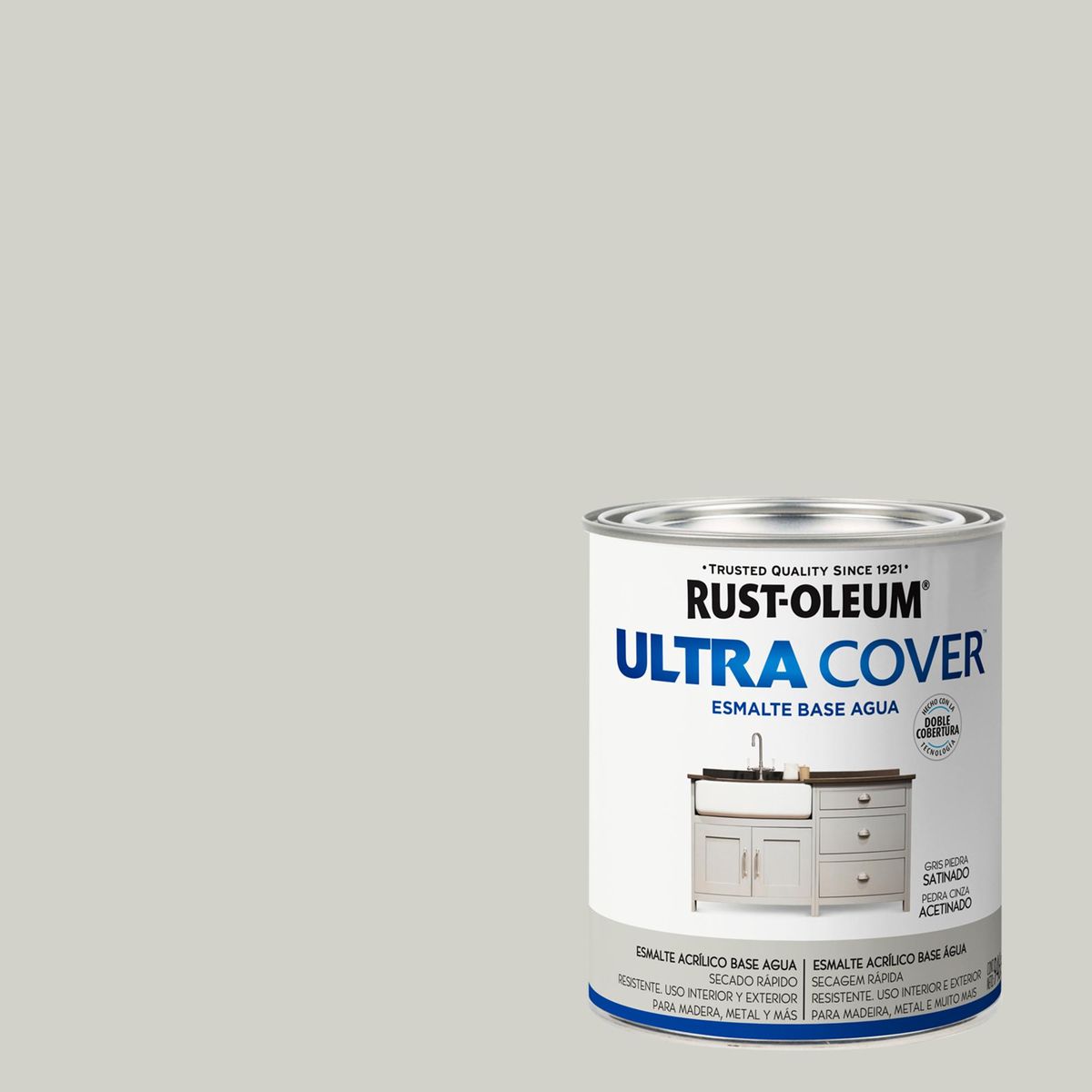 RUST OLEUM - Esmalte Acrílico Brillante 1 galón(es) Gris Piedra 